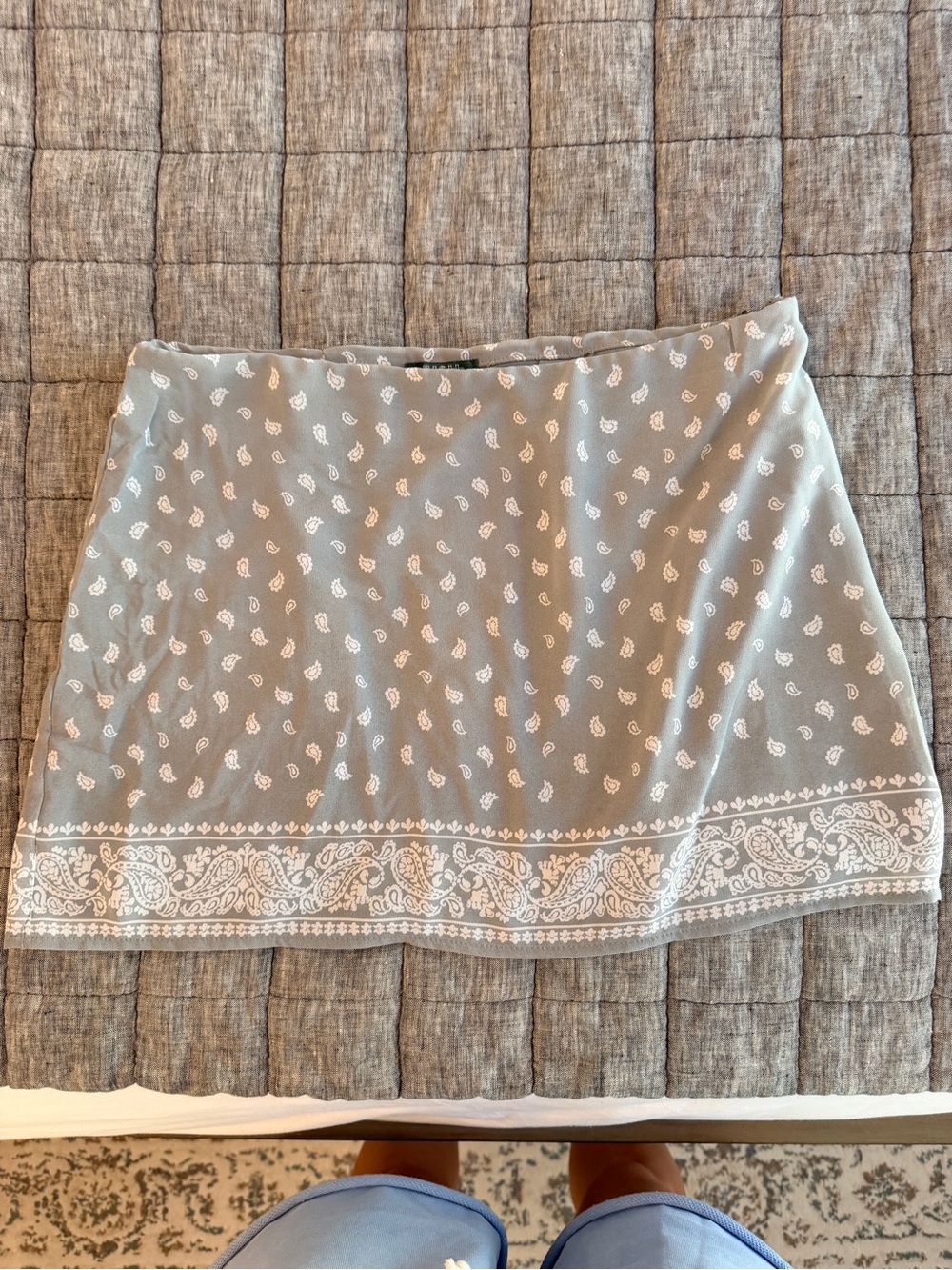 wild fable Light Gray Paisley Mini Skirt